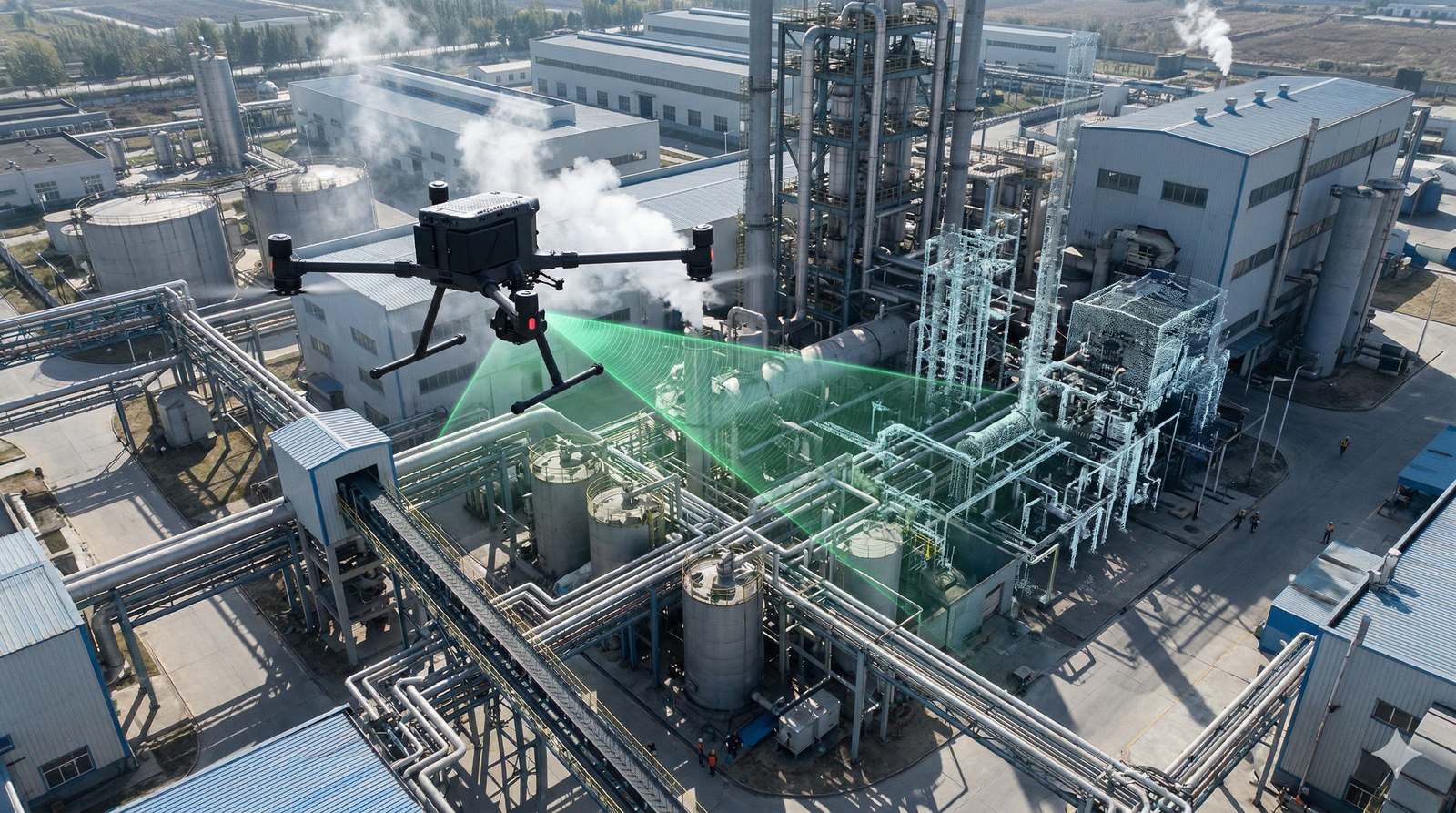 Nuvem de pontos 3D industrial